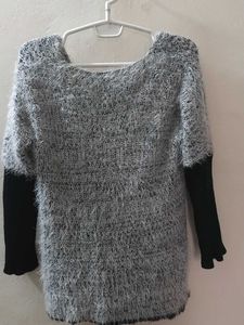 Cozy Fuzzy Knit Cat Pocket Sweater
