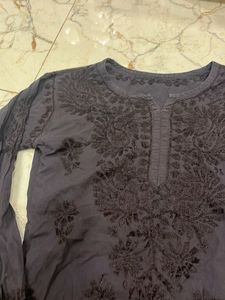 Embroidered Cotton Kurta