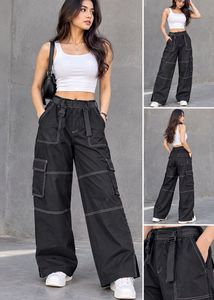 SHEIN Stylish Black Cargo Pants