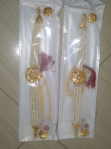 Elegant Pearl & Gold Jewellery Set
