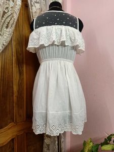 🤍White Eyelet Mini Dress🤍