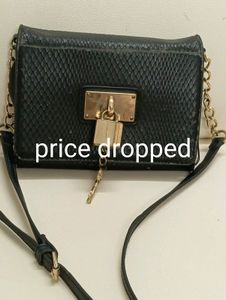 ALDO Black Crossbody Bag with Chain Detail
