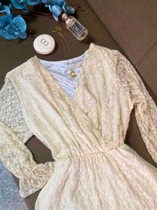 Elegant Lace V-Neck Maxi Dress