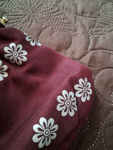 Maroon Floral Clutch Bag