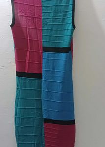 Color Block Sleeveless Bodycon Dress