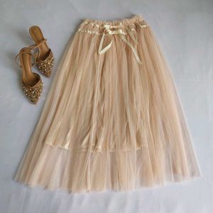 Elegant Tulle Skirt with Ribbon Tie 🎀🎐