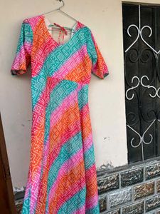 Colorful Bandhani Print Kurta Set