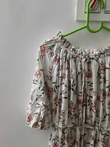 Floral Off-Shoulder Midi Dress