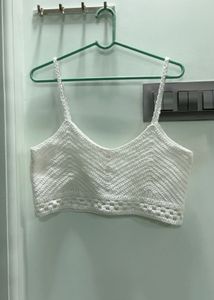 Chic White Crochet Crop Top