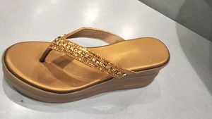 Embellished Wedge Flip-Flops