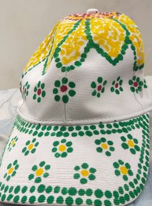 Hand-Painted Floral Cap
