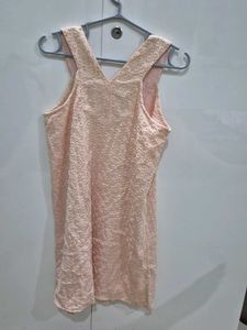 Peach Lace Sleeveless Dress