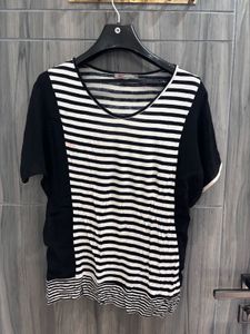 Black & White Striped Top