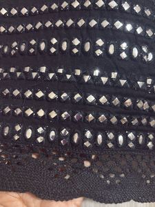 Mirror Badla Black Blouse