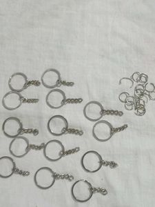set of 14 Metal Keychains with jumprings