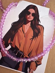 Chic Lavender Beaded Necklace