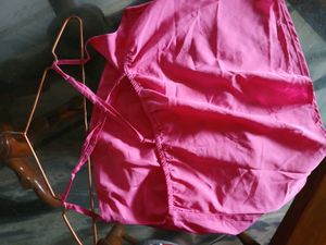 Hot Pink Satin Cowl Neck Cami Top