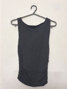 Black Ruched Tank Top