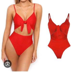 Red One Piece Swimsuit