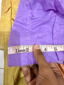 Elegant Lavender Handwork Net Saree