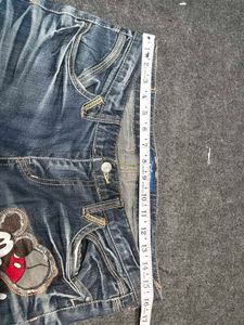 Official Disney Mickey Mouse Embroidered Jeans