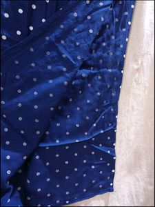 Navy Blue Polka Dot Kaftan