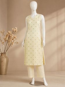 Elegant Yellow Kurta Set with Pants