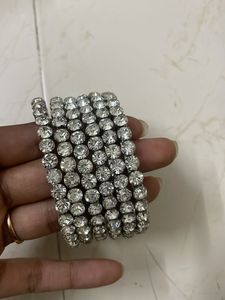 Sparkling Rhinestone Bracelet Set