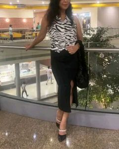 Zebra Print Button-Down Top