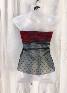Gothic Red &amp; Black Corset Top