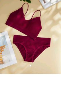 Comfortable Ribbed Bralette &amp; Panty Set