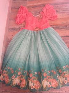 Elegant Floral Print Gown