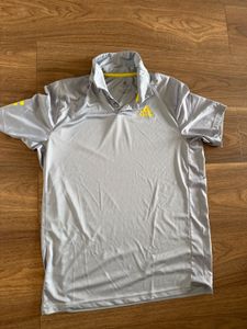 Adidas Men's Grey Polo T-Shirt