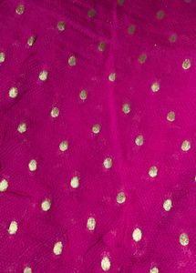 Vibrant Pink Embroidered Saree