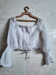 White Crop Top