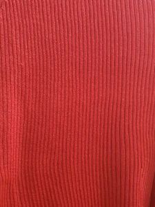 SALE🧿Red V-Neck Ribbed Knit Top