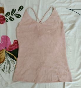Pink Ribbed Tank Top
