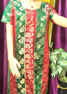 Chanderi Katan Bridal Kurti beautiful look
