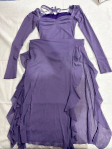 Elegant Ruched Sheer Ruffle Maxi Dress