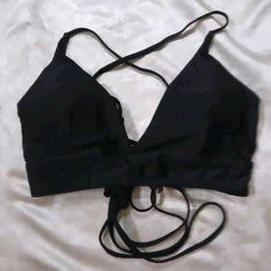 Black Bikini Top sez M