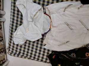 White Lehenga Choli with Dupatta