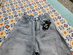 Wide Leg Ripped Jeans