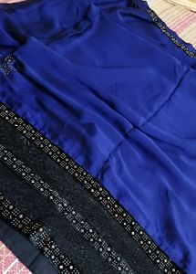 Embellished Royal Blue Saree