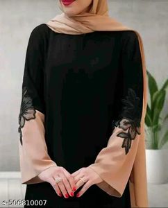 Elegant Black &amp; Pink Abaya
