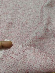 Elegant Pink Linen Blend Fabric 5 MTR