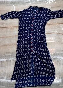 Elegant Blue Diamond Print Kurta