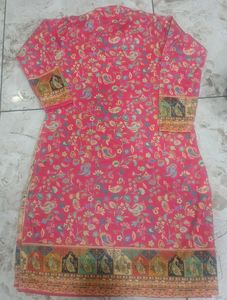 Elegant Pink Printed Kurta Set