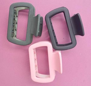Set of 3 Matte Rectangle Hair Claw Clips | Stylish