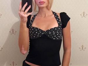 Crop halter top