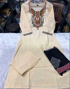 Elegant Khadi Cotton Handloom Kurta Set